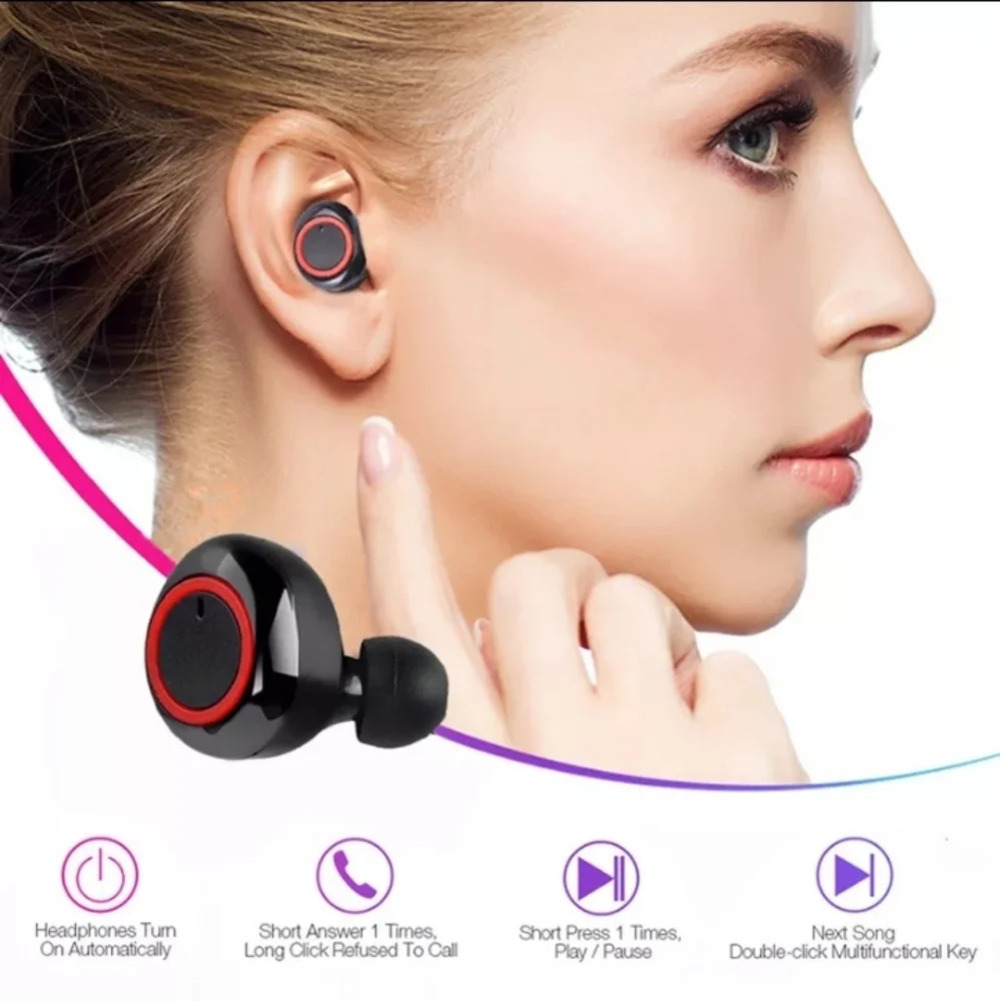 Y50 outdoor wireless headset  5.0 touch.b.tooth..NWT - Picture 2 of 4